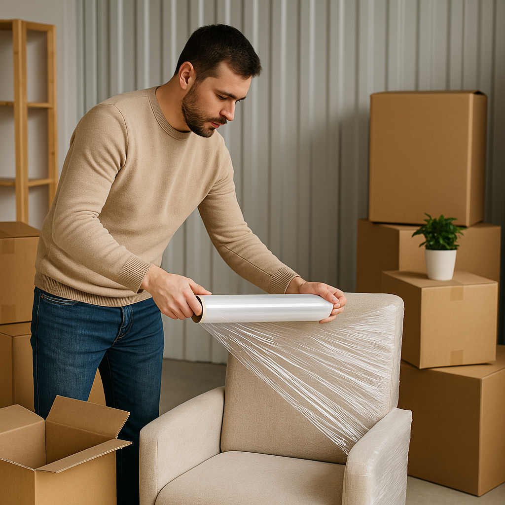 Préparation des affaires avant stockage dans un box de stockage Préparation des affaires avant stockage dans un box de stockage