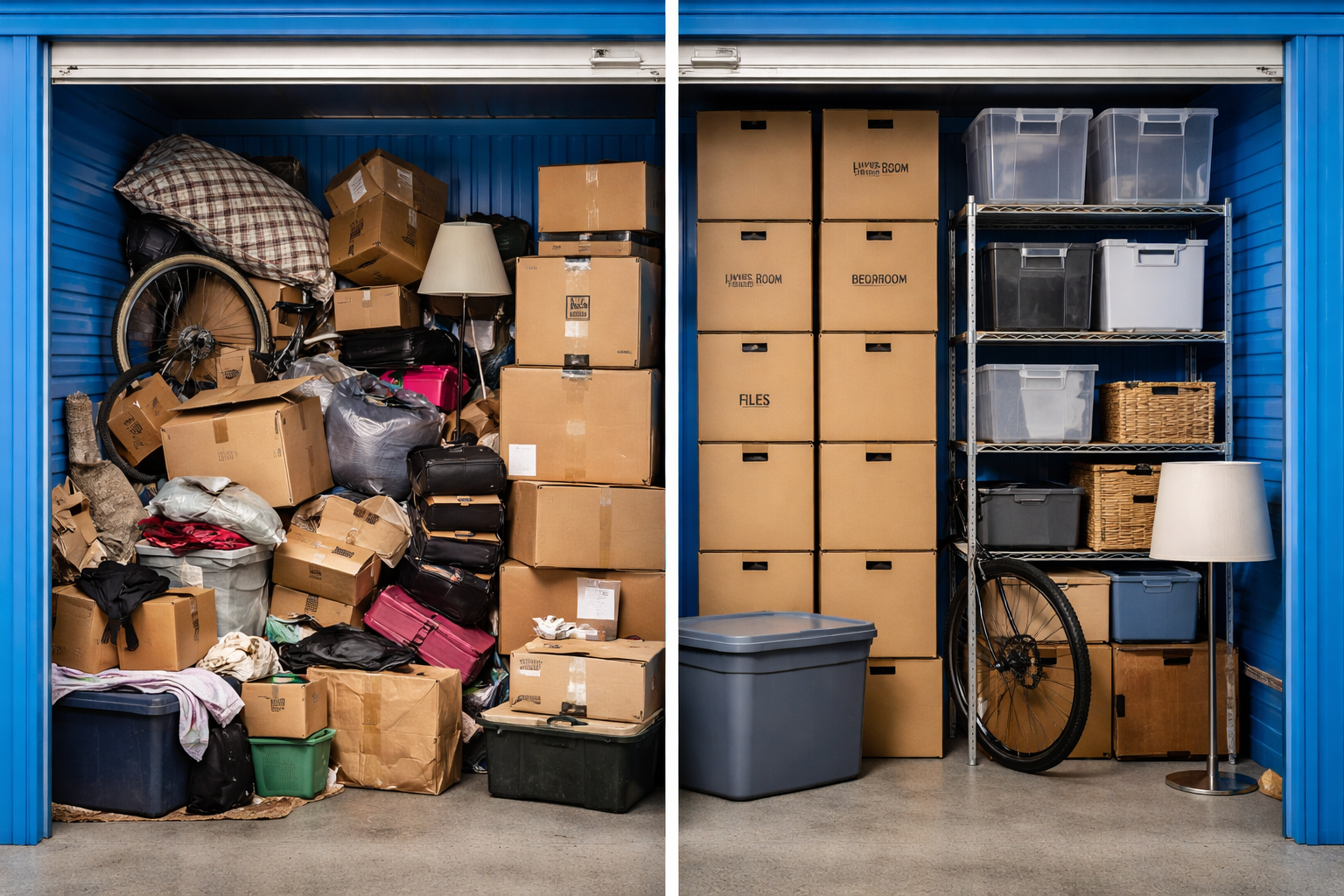 Box de stockage organisé vs désordonné pour optimiser l’espace